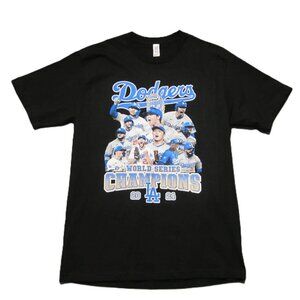 Los Angeles Dodgers Tshirt Adults size Large Black 2024 World Series Champions
